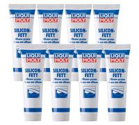 8x 100g LIQUI MOLY 3312 SILICON FETT TRANSPARENT SILIKONFETT SCHMIERUNG SILIKON