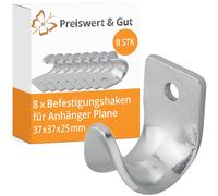 8 Zurrösen Haken PKW Anhänger für Spanngurten Gummiseile Planenhaken Befestigung