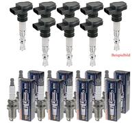 8x ERA Zündspule + BERU Zündkerze für BMW 5er E34 520i 24V 525i 3er Compact E36