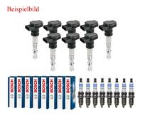 8x NGK Zündspule +8x BOSCH Zündkerze für Audi A5 8T3 S5 quattro VW Touareg 7LA