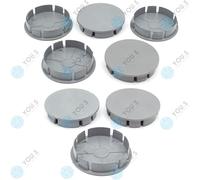 8 x YOU.S Nabenkappen Nabendeckel Radnabenabdeckungen Zierkappen 74 - 69 mm grau