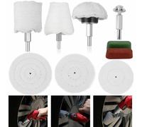 Chrom-Alu Felgen Polierset Polierscheibe Politur Polierköpfe Polierpaste 11Tlg