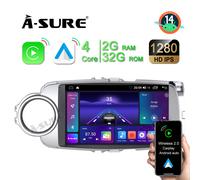 9" 32GB Android 14 Wireless Carplay BT Autoradio Navi für Toyota Yaris 2011-2018