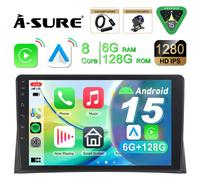 9'' 6+128G Android 15 Autoradio Navi DAB+ Kam Für VW T5 Multivan Transporter
