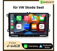 8''Autoradio 2Din Android 10 GPS Navi BT DAB+ Für GOLF 5 PASSAT POLO TIGUAN SEAT
