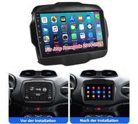 9" Autoradio GPS Android 15 2+64G Carplay Navi WiFi Für Jeep Renegade 2014-2024