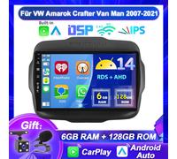 9" CarPlay Autoradio Für Jeep Renegade 2015-20 GPS NAVI RDS Android 15 6GB+128GB