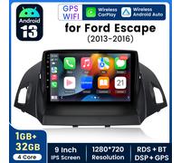 1+32G 9'' Android 12 Autoradio GPS Navi WIFI DAB+ Für Ford Kuga II DM2 / Escape