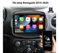 9" Für Jeep Renegade 2014-2024 2+32GB Android 15 Carplay Autoradio GPS Navi +KAM