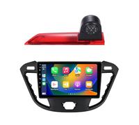 9" HD Android Auto GPS Radio Carplay Navigator Replacement for Ford Transit Custom 2012-2016 mit GPS Bluetooth FM USB WiFi DVR RDS TPMS SWC DAB Pip + Top Mount Bremsleuchte Kamera Auto Rückfahrkamera