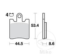 9207-Standard-Bremsbeläge ALTN: 7322209 kompatibel mit DAELIM SQ 125 S2 FI 11,1