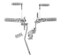 9cm Polierte Fußrastenanlage Vorverlegte für Honda Shadow Spirit VT750DC 02-07