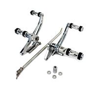 9cm Silber verstellbar Vorverlegte Fußrastenanlage Fußrasten Forward Control für Honda 1988-2007 VT600 VT600C VT600CD Deluxe Shadow