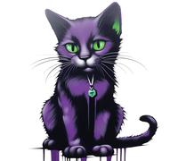 9X Autoaufkleber Sticker Mystischer Katze Tuning Auto Heckscheibe 9X9 cm