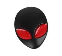 A ABSOPRO 3D Alien Kopf Form Metall Auto Körper Emblem Badge Aufkleber Schwarz