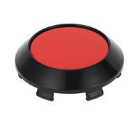 A ABSOPRO Radnabenabdeckungen Radkappen Felgenabdeckungen Langlebig und stilvoll OD: 70mm/2,76" Radkappen Radkappe Kunststoff Schwarz 1 Stück für Ford für BMW mit rotem Aufkleber