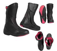 A-Pro Damen Verstaerkte Atmungsaktiv Motorradstiefel Leder Motorrad Touring Wasserdicht CE Schwarz 40