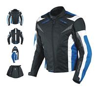 A-Pro Motorcycle Jacket CE Armored Textile Motorbike Racing Thermal Liner Blue M