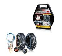 A2ZWORLD KNS80 Metall Schneeketten für Auto, Van, Light Truck, zertifiziert, kompatibel mit Reifen 185/75R14 bis 225/55R16