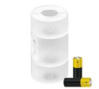 AA auf C Batterieadapter, 5 Packs Konvertierungshalter für elektrische Ausrüstung mit Ersatzfunktion, leichter Adapter für Camping, Hausarbeit und im Freien, ein Mate