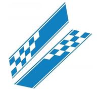 AALXF Auto Seitenschweller Aufkleber für Toyota Avensis 2009-2018 - 2 Stück Seitenstreifen, Racing Sport Design, Karosserie Tuning Dekor, Vinyl Folie Zubehör,C-Blue