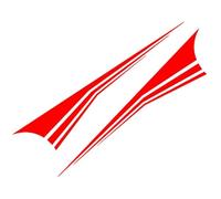 AALXF Auto Seitenschweller Aufkleber für Toyota RAV4 2006-2013 - 2 Stück Seitenstreifen, Racing Sport Design, Karosserie Tuning Dekor, Vinyl Folie Zubehör,F-Red 2