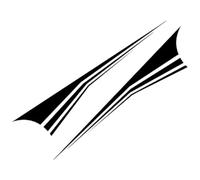 AALXF Auto Seitenschweller Aufkleber für Toyota Yaris 2013-2020 - 2 Stück Seitenstreifen, Racing Sport Design, Karosserie Tuning Dekor, Vinyl Folie Zubehör,E-Black 1