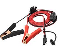 AAOTOKK Krokodilklemmenkabel 16 AWG Kabelbaum SAE zur Batterie Alligator Krokodilklemme12V Verlängerungskabel mit Schalter und Sicherungskasten Schnellkupplungskabel(2,4 m/7,8 ft-Sicherungskasten)