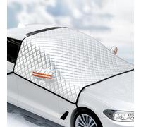 AASGFD Frontscheibenabdeckung Winter für Mercedes Benz V-Klasse W447 I 2014-2024,Scheibenabdeckung Auto Windschutzscheibe Abdeckung mit Seitenflügel Spiegel Eisschutzfolien Frost Guard,Silver-2