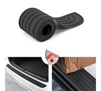 AASGFD Ladekantenschutz für VW ID.4 ab Bj.2021,Stoßstangenschutz aus Gummi inkl Anti Kratz Einstiegsleisten Schutz Kantenschutz Aufkleber Heckstoßstangenschutz,Black