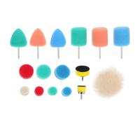 Abaodam 16 Stück Teiliges Polierschwamm Auto Buffing Wheel Kit Wiederverwendbare Polierpads in Verschiedenen Formen und Farben Geeignet für Enge Stellen Wie Scheinwerfer Türgriffe Möbel