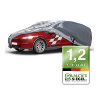 Walser Premium Autoplane All Weather Plus, Auto-Abdeckplane PVC-beschichtet, UV-beständige Autogarage, Kombi-Vollgarage wasserdicht Kombi, XL grau