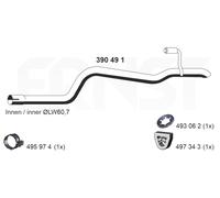 ERNST Abgasrohr hinten für MERCEDES-BENZ 390491