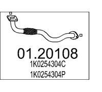 Abgasrohr MTS 01.20108 Mittelschalldämpfer für VW GOLF 5 Variant 1K5 6 5K1 PLUS