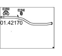 MTS 01.42170 Exhaust Pipe for PEUGEOT