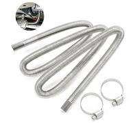 Abgasrohr Standheizung, 100 CM Abgasschlauch, Auto Edelstahl Auspuff Standheizung, Abgasschlauch für Stromerzeuger mit Zwei Edelstahlklammern für Diesel Heizung (1M)