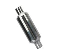 Abgasschlauch Auspuff Schalldämpfer Rohr Resonator Auto Rohr Spirale Schalldämpfer Deep Sound 13,8" Länge Edelstahl Resonato Universal 3"/2,5" /2"/2,25" Abgasrohrleitungen(2.5 inch Outlet)