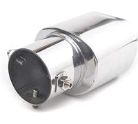 Abgasschlauch Auspuff Tail Spitze Gerade Edelstahl Auto Auspuffrohr Spitzen Endschwanz Schalldämpfer Rechteckige Netzdeckel 63mm Rohrschalldämpfer