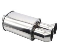 Abgasschlauch Auspuffrohr 63Mm Doppelter Einlass Und Auslass Auspuff Schalldämpferrohre Endrohrsystem Rennspor -Schalldämpfer Turbo Sound Boost(XH-EP053-SL)