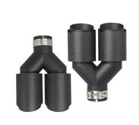 Abgasschlauch Auspuffrohr Auto Auspuffspitze Y-Form Doppelausgang Auspuffrohrdüse Für Schalldämpfer Tuning Universal Auspuff Endrohr(Left Inlet51-Out114)