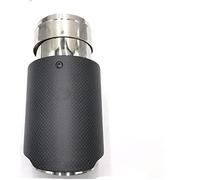 Abgasschlauch Auto Schalldämpfer Kohlefaser Edelstahl Universal Auspuff Schalldämpfer-System Rohrspitze End Rohre(57MM IN 101MM OUT)