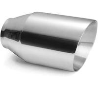 Abgasschlauch Auto Tailpipe Universal 2.5 "Inlet 4" Outlet Auspuff Tipp Tail Rohrschalldämpfer Dual Wandwinkel Schnitt Düse