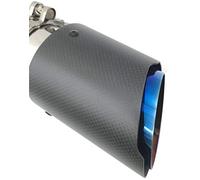 Abgasschlauch Auto Tailrohr. 1 STÜCK Auspuff Schwanz Rohre Carbonfaser Schalldämpfer Spitze End Universelles Blaues Edelstahl Endrohr
