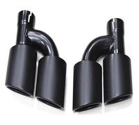 Abgasschlauch Für A4 Für A5 Für A6 Für A7 Bis Zu S4 S5 S6 S7 Auspuffrohr Auto Hinten Auspuff Rohr Schalldämpfer Spitze 60mm Düse Quad Endrohr(Black D)