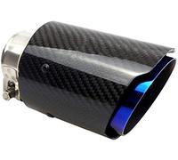 Abgasschlauch Für Benz Für Autozubehör Auto Tailpipe Glossy Twill Kohlefaser Auspuff Tipp Brand Blau Edelstahl Schalldämpfer Spitze Schwanzrohr(In 70mm Out 101mm)
