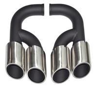 Abgasschlauch Für Cayenne 958 2011-2014 Auspuffrohr Schalldämpfer Spitze Düse Endrohr Abgasanlage Quad Auto Auspuffspitze Auspuffendrohr(Silver A Long)