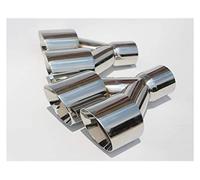 Abgasschlauch Für Irgendwelche Autos Auto Tailrohr 1Pair 63mm-Einlass 89mm Auslass Edelstahl Auspuff-Spitze Universal Exhaust Schalldämpfer Doppelspitzen(60mm in 89mm Out)