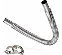 Abgasschlauch für Stromerzeuger 60 CM Standheizung Auspuffrohr Auto Luft Standheizung Auspuff Rohr mit 2 Schellen Gas-Entlüftungsschlauch für Autos Diesels Heizung Kraftstofftank