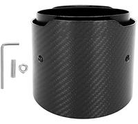 Abgasschlauch Für Suzuki Neu SCHNELL Sport 2018-2020 Auto Tailrohr 54mm114mm Heckhälfte Auspuff Rohr Spitzen Modifikation Schalldämpferauto Kohlefaser(Black Staight-sided)