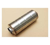 Abgasschlauch Universal Auto Schalldämpfer Edelstahl Auspuff System Rohrspitzen Einlass 63mm Und 51mm End Rohre(IN 51MM)